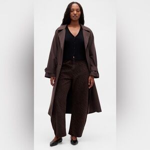 Gap High Rise Zebra Animal Print Barrel Jeans Mobwife Espresso Brown NWT 32/14